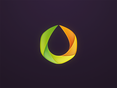 Oil colors drop logo oil polygon