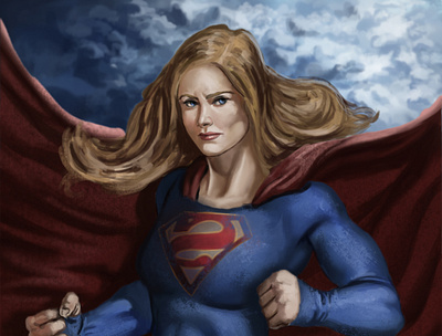 SuperGirl characterdesign digital painting digitalart illustration warrior