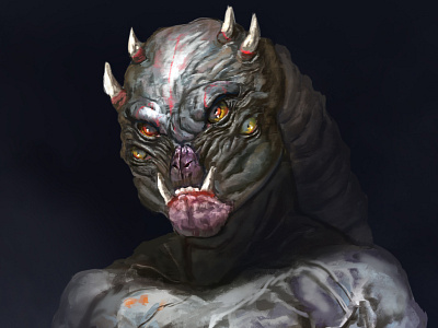 Imperor the Scathing characterdesign creature creepy digital painting digitalart fantasy illustration monster warrior