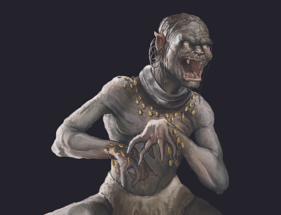 Gloog of the swamp 2dart characterdesign creature creepy digital painting digitalart fantasy illustration monster warrior