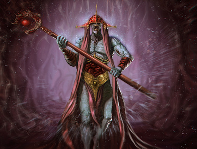 Monster 2dart characterdesign creature creepy digital painting digitalart fantasy illustration monster warrior