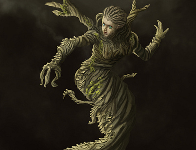 Dryad character 2dart characterdesign design digital painting digitalart fantasy illustration warrior