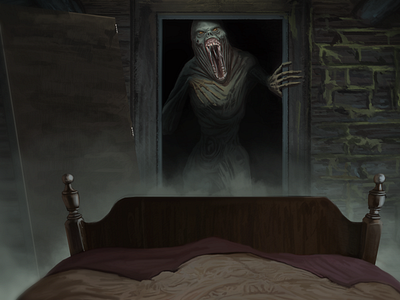 Creepy monster characterdesign creepy digital painting digitalart horror illustration monster