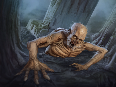 Zombie grave. characterdesign creepy digital painting digitalart horror illustration zombie