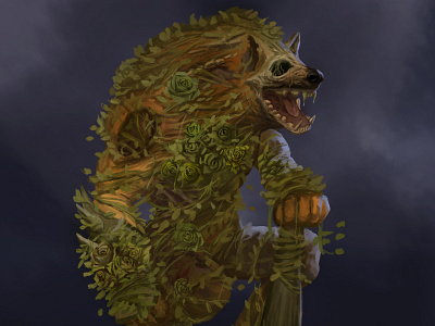 Gnoll zombie plant characterdesign digital painting digitalart fantasy illustration