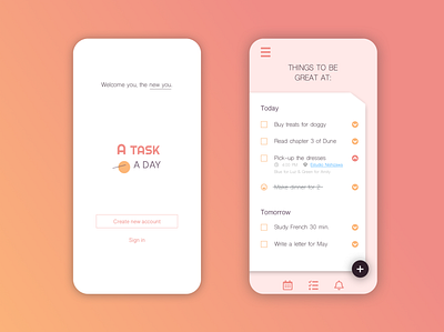 A task a day: Mobile App agenda app app design appdesign branding creative creativity design inspiration interface planning sketch ui userexperience ux ux design uxui webdesign webdesigner