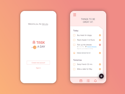 A task a day: Mobile App