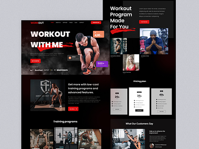 Gym Landing Page creativepeoples exercise fitness fitness club fitnesslandingpage gym healthlandingpage healthy hieveryone interface landing page nutrition product design productdesign ui ux workout