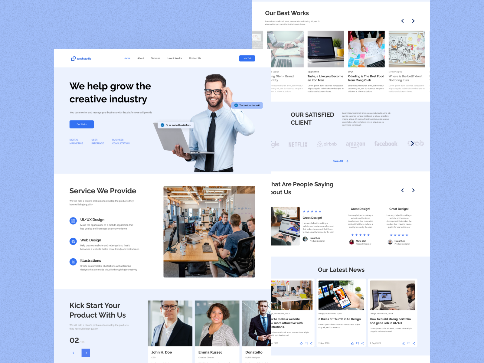 Digital Agency Landing Page by MD Rasel Hossain on Dribbble