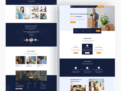 Moving Service Company landing page branding cargo courier company delivery website distance landing page move moving moving service packers responsive website shipping transportation ui ux