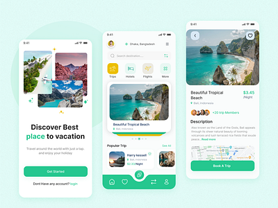 Travel Agency App design adventure destination landing page holliday mobile app tourist travel agency travel guide trip ui ux website