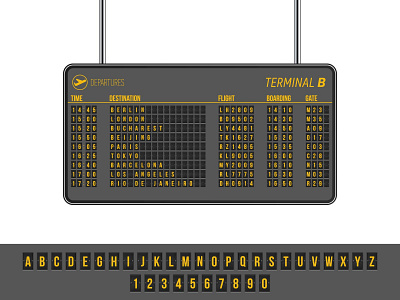 DEPARTURES AIRPORT INFO PANEL