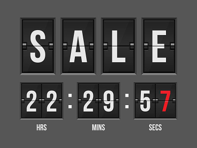 SALE COUNTDOWN TIMER board clock coming countdown counter information mechanic minute panel promotion remaining sale scoreboard soon stopwatch time timer vector watch