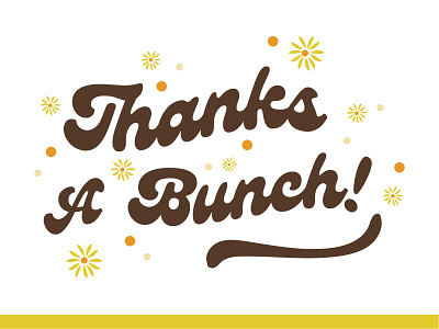 Thanks A Bunch Cards card design print typography vector
