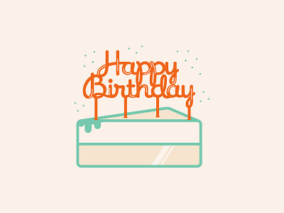 Happy Birthday Card design illustration print typography vector