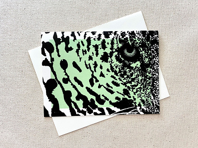 Cheetah Card design illustration print