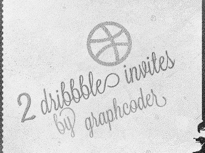 Dribbble Invite ball dribbble dribbble invite grunge invitation note rash retro ticket