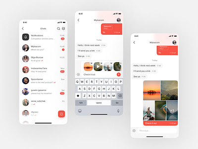 Messenger UX/UI attachment chat chat app chatbox chatting clean design interface ios ios app messaging app messanger minimalistic mobile network social typography ui ux