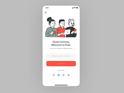 Login page app app design clean design figma illustration ios iphone log in login login screen minimalistic mobile app onboarding sign in sign up ui ux