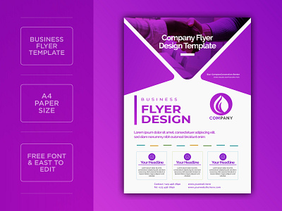 Abstract Modern Business Flyer Design Template