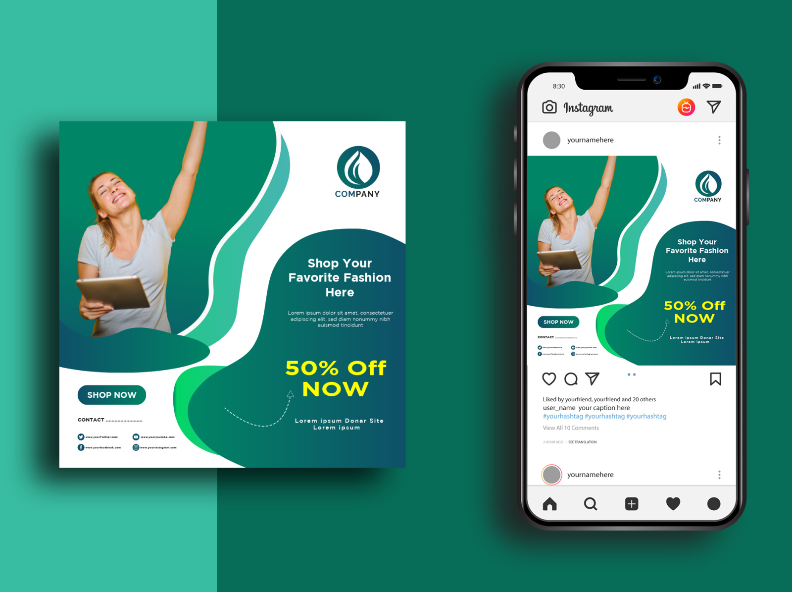 Business Promotion Social Media Post Design Template by DesignNox on
