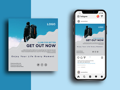 Traveling Business  Social Media Add Post Design Template