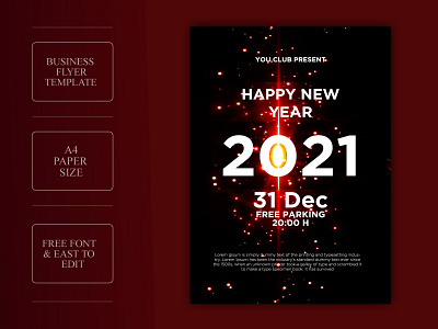 Happy New Year 2021 Poster Design