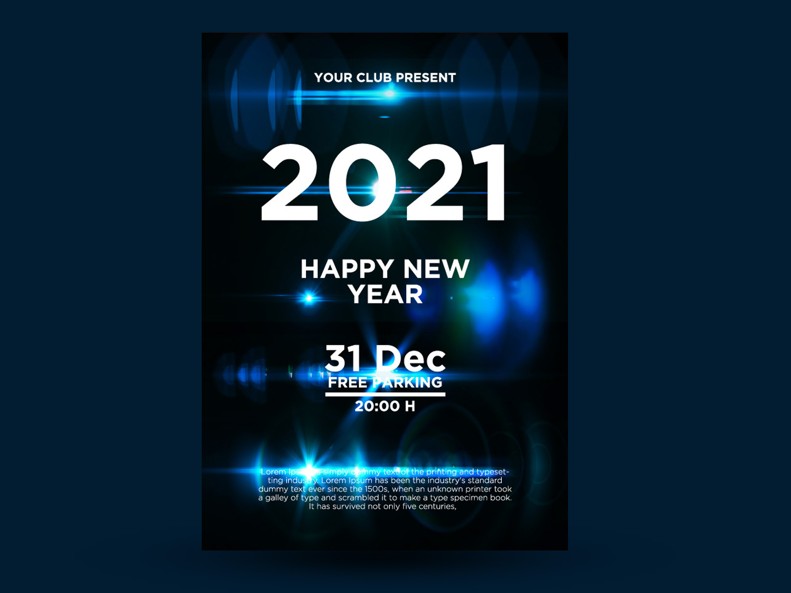 Happy New Year 21 Party Poster Design Template By Mafizur Islam On Dribbble