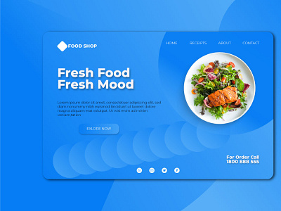Fresh Food Landing Page Design abstract design branding agency branding and identity branding concept branding design company food landign food landing page food website graphic design icon design illustration landing landing design landing page landing page design odern design website design website designer website landing page