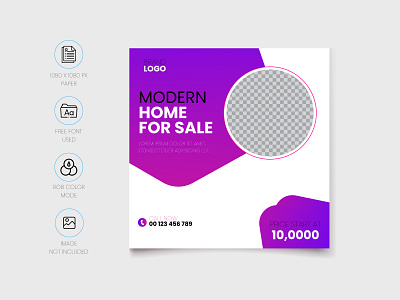 Modern Home Sale Social Media Post Design banner design banner designer big offer cover design facebook banner facebook cover facebook post facebook story graphic designer home offer home ssale instagram banner instagram post instagram story post design socail media post social media design