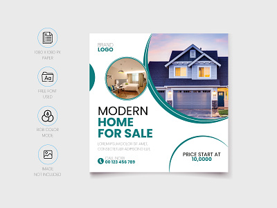 Modern Home Sale Social Media Post Design