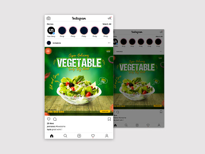 Healthy Delicious Food Social Media Posts Design