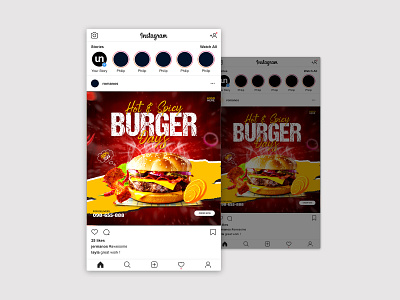 Healthy Delicious Food Social Media Post Design