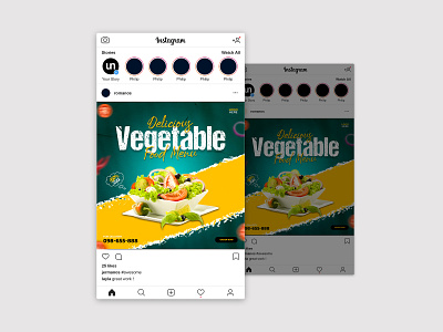 Restaurant Food Social Media Post Design