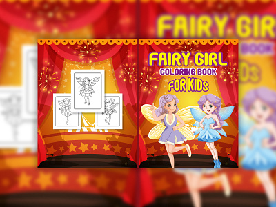 Fairy Girl Amazon KDP Coloring Book Cover Design