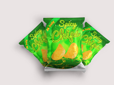 Spicy Chips Product Packaging Design chips label chips packaging designer company product lebarel designer packaging design packaging designer product label product label design product packaging
