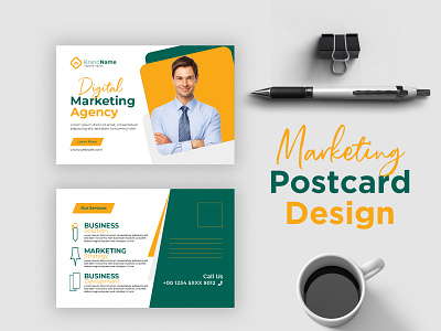 Digital Marketing Agency Postcard Design