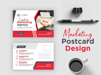 Creative Marketing Agency Postcard Design