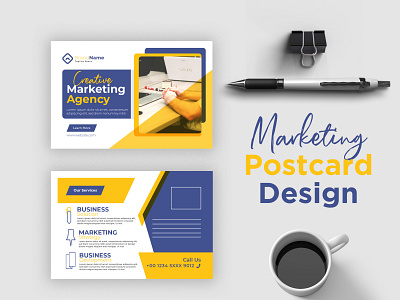 Creative Marketing Agency Postcard Design