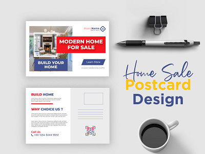 Modern Home For Sale Postcard Design