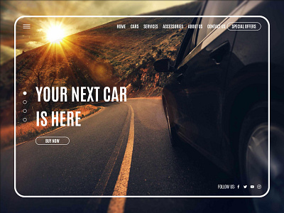 "Your next car is here" Landing Page car dark colors design landing design landing page landing page design ui ux vehicles