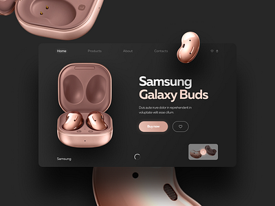 Samsung Galaxy Buds buds design galaxy landing page landing page design samsung galaxy ui ui ux web design