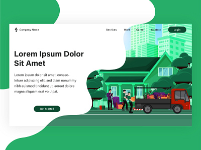 Landing page illustration project for my client.