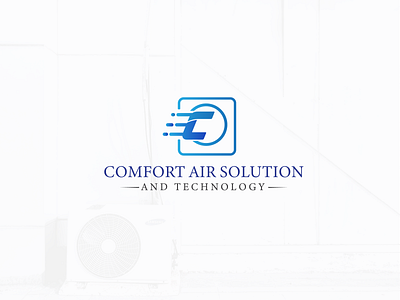 Comfort Air Solution - Logo blue design logo logo design technology