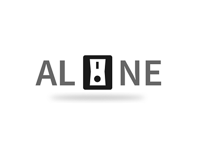 ALONE - Meaningful Text Design logo logotype meaningful logo