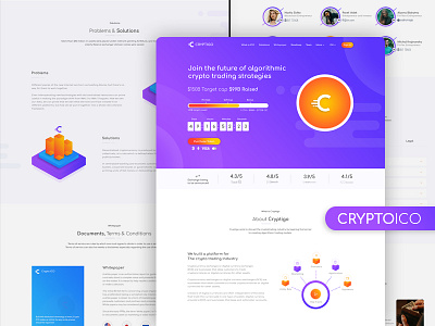 Crypto ICO - Cryptocurrency Website Landing Page HTML admin agency bitcoin blockchain bootstrap4 crypto cryptocurrency dashboard ico investments trading wallet