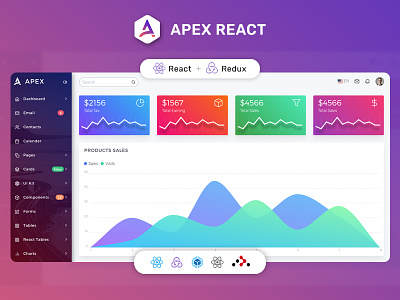Apex React Redux Bootstrap Admin Dashboard