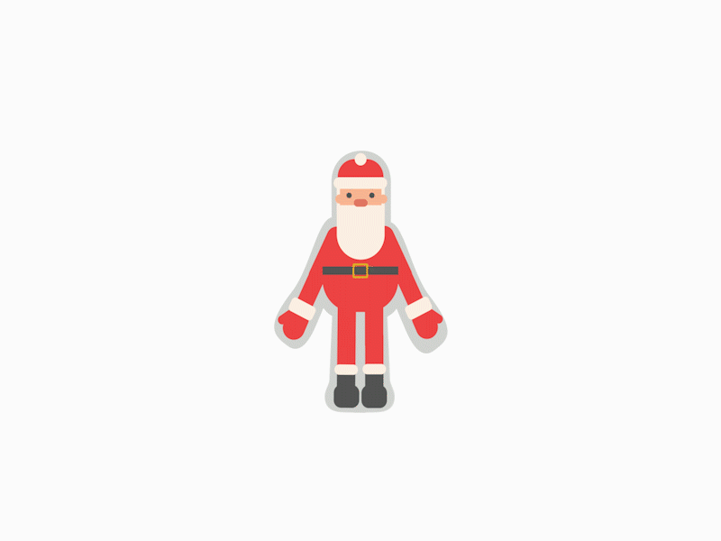 Santa Claus making a Snow Angel animation illustration motion santa vector