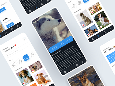 Pet Adoption ❤🐕🐩🦮 design mobile ui