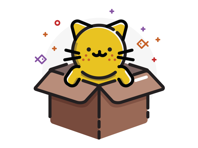 Cat In Box designed by Brendan Miller. 
